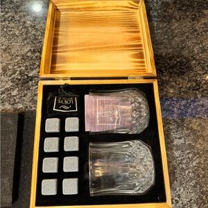 Bourbon/Whiskey Glass Set with Stones - “Lord’s Rocks”